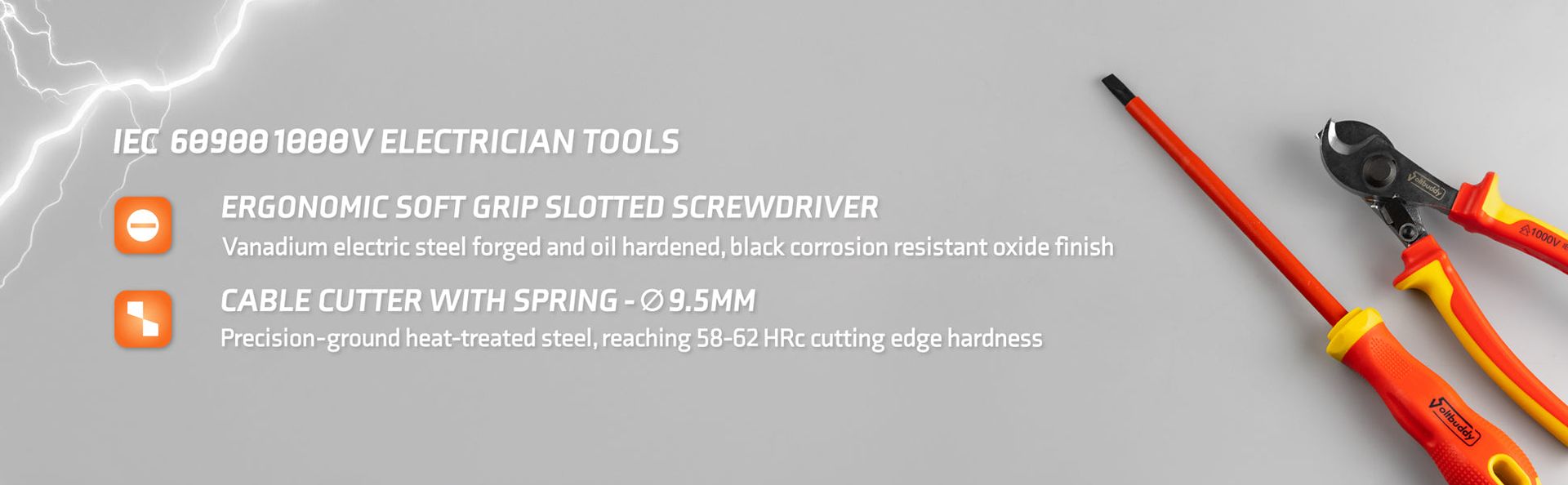 INSULATED SLOTTED SCREWDRIVER, INSULATED CABLE CUTTER